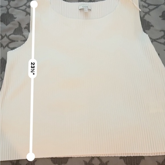 COS Cream Ribbed Tank Top - Picture 3 of 6
